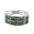 Turquoise Opal Inlay Silver Southwestern Ring Size 5-3/4 QX79520